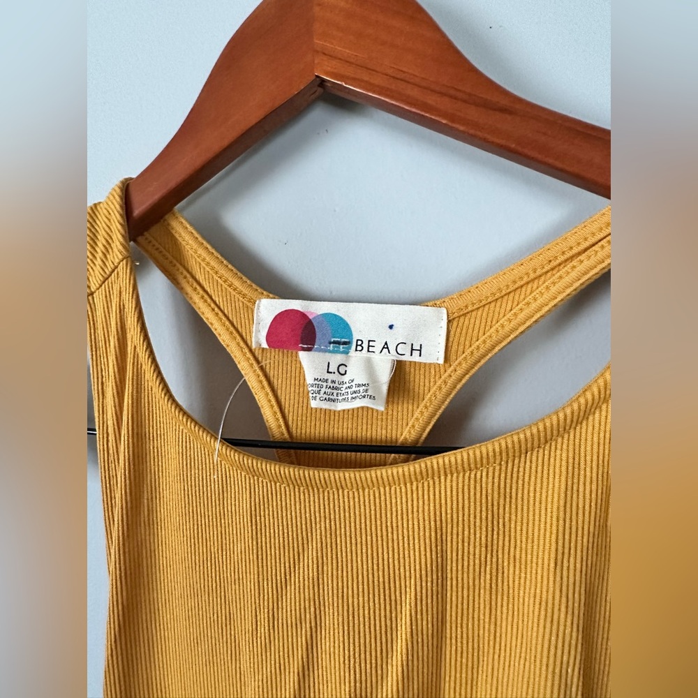 Free People Beach Bethany Midi Dress Size Large NWOT In Marigold - Picture 5 of 6